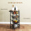 Homcom HOMCOM 4-Tier Kitchen Island on Wheels with 4 Pull-Out Baskets, Oak 4