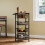 Homcom HOMCOM 4-Tier Kitchen Island on Wheels with 4 Pull-Out Baskets, Oak 7