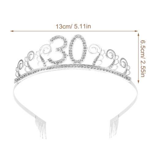 Rhinestone Crown Hair Accessory for Women 1