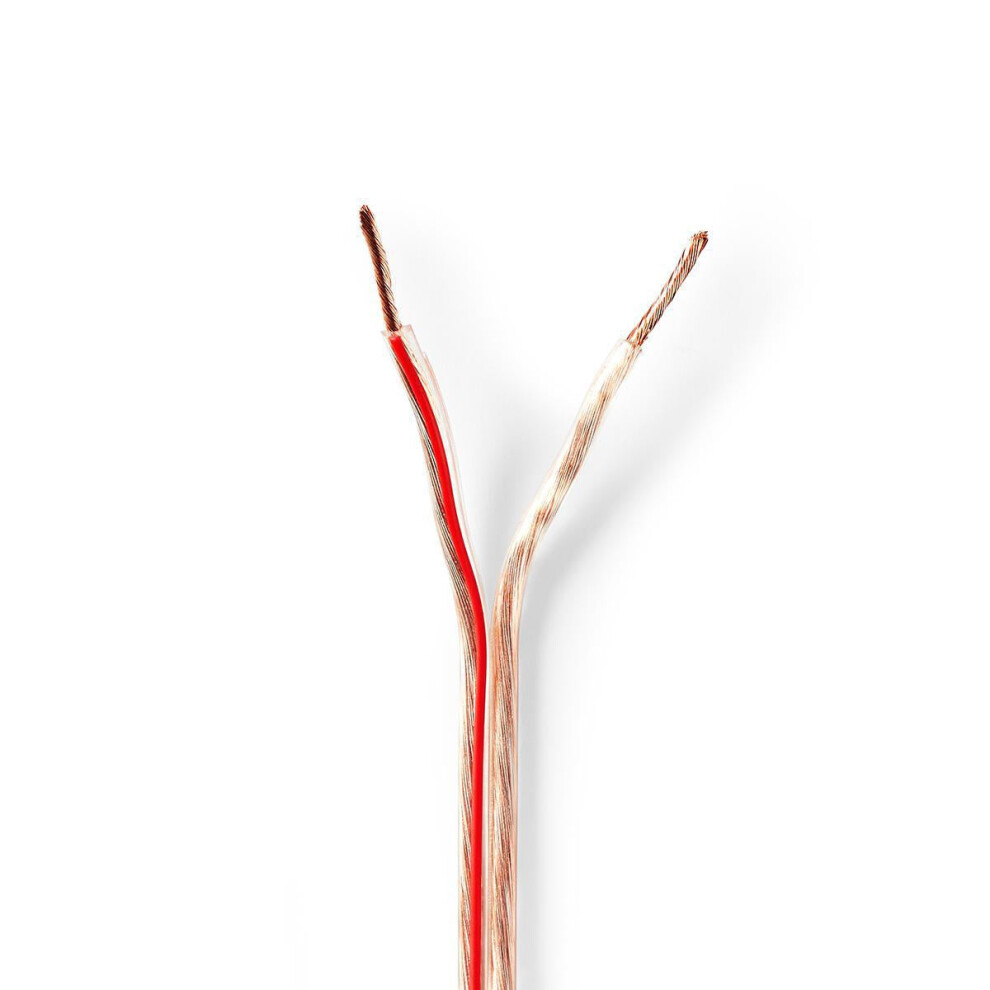 Speaker Cable | 2X 1.50 Mmâ² | Copper | 15.0 M | Round | Pvc | Transparent | Roll 5412810312061