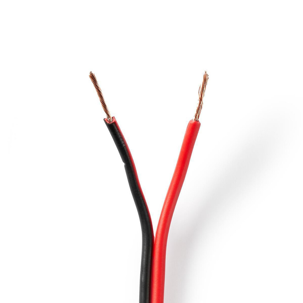 Speaker Cable | 2X 0.75 Mmâ² | Cca | 100.0 M | Round | Pvc | / | Packaging Red/Black 5412810312443