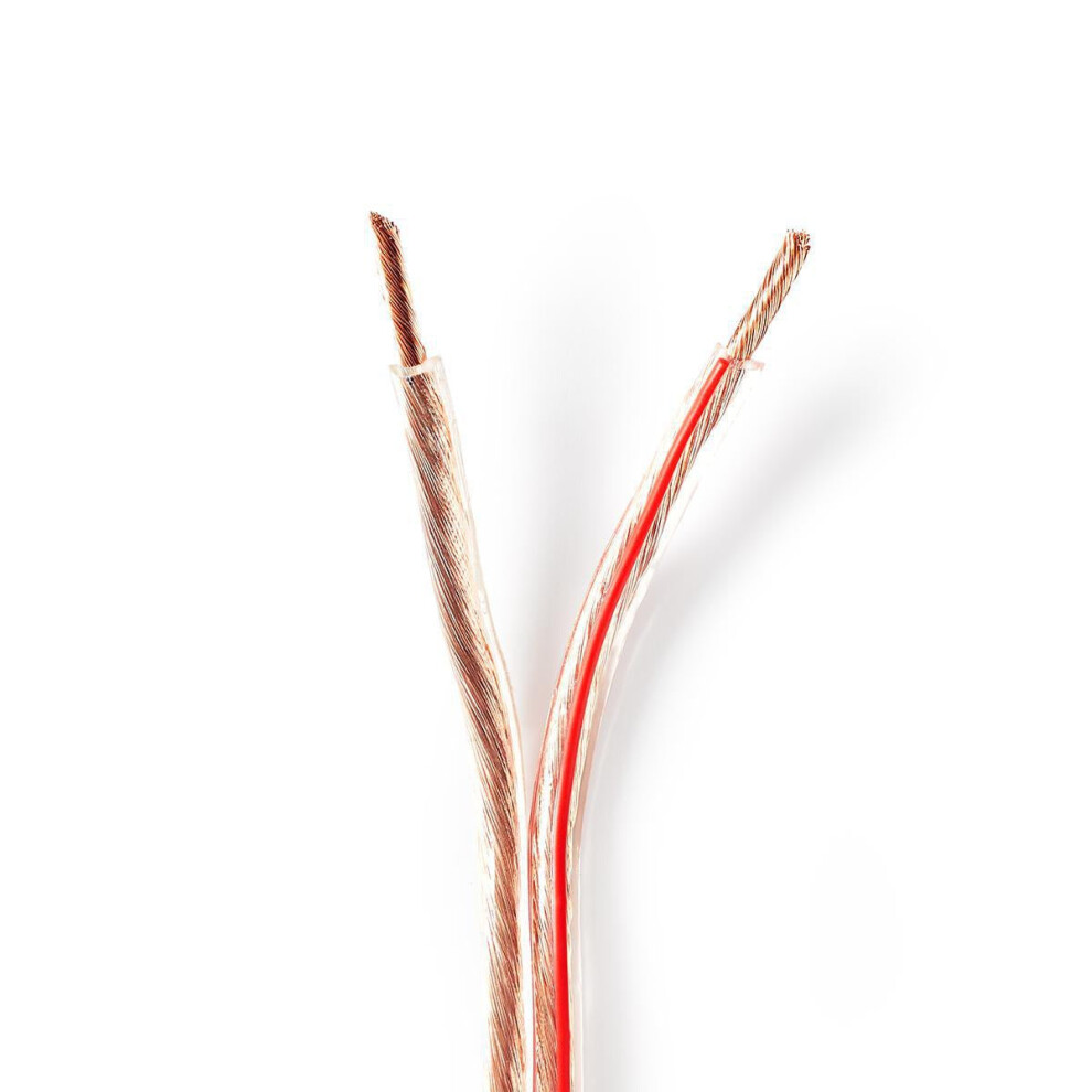 Speaker Cable | 2X 4.00 Mmâ² | Copper | 15.0 M | Round | Pvc | Transparent | Roll 5412810312337