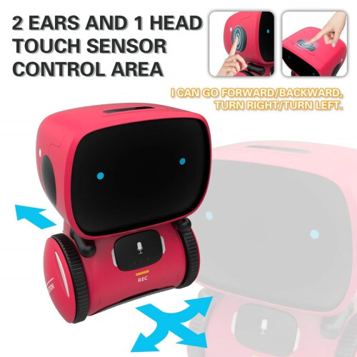 Interactive Smart Robot Toy for Kids 3+, Voice Control & Touch Sensor, Singing/Dancing/Repeating, Compatible with Learning Play 1