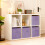 (Purple) 4x Storage Cube Boxes Clothes Organiser Foldable 1