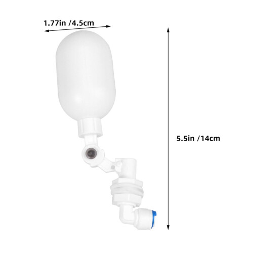 2-Pack Plastic Float Valve for Aquarium Water Level Control Automatic White 1