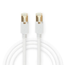 CAT6 Netzwerkkabel | RJ45 Stecker | RJ45 Stecker | F/UTP | 5,00 m | Rund | LSZH / PVC | Weiß | Box mit Fenster