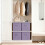 (Purple) 4x Storage Cube Boxes Clothes Organiser Foldable 4