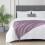 Light Lavender Throw Blanket 50x60 Inches Throw Textured Solid Soft Sofa Couch Decorative Knit Blanket 4