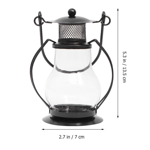 Iron Retro Candlestick with Handle, 13.5 cm 1
