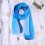 Pacote com 1 lenço de chiffon azul-celeste para ocasiões formais e informais. 6