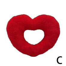 (As show, Pink B) Lovely Heart-Shaped Plush Cushion - Soft Decorative Throw Pillow for Cosy Homes