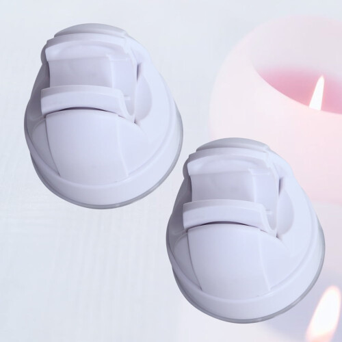Support de pommeau de douche à ventouse réglable blanc 2