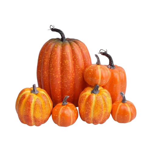 Halloween Græskar Dekorationssæt Efterår 7Pieces 1