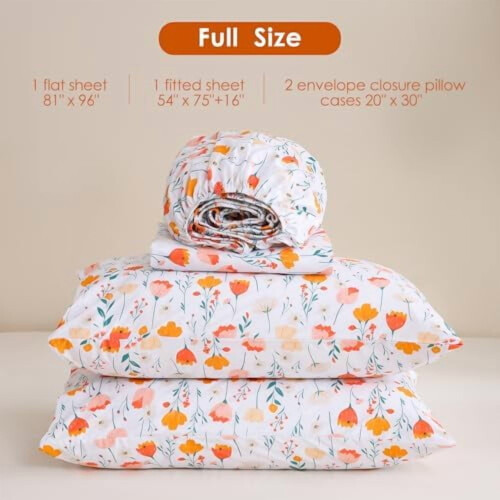 Full Size 4-Piece Paisley Microfiber Sheet Set 1