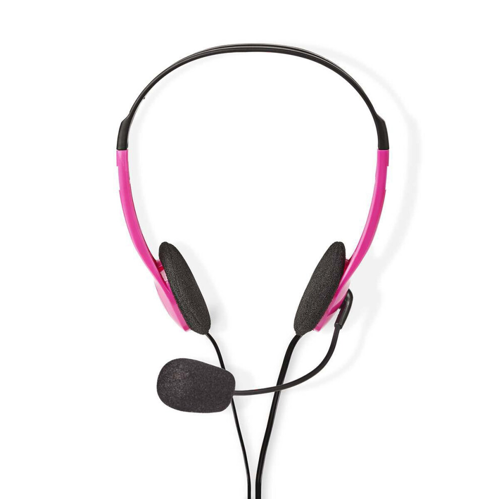 Pc Headset | On-Ear | Stereo | 2X 3.5Mm | Foldable Microphone | Pink 5412810286881