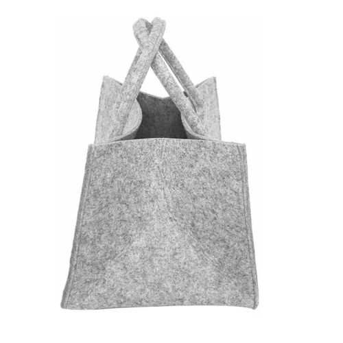 Sac à bûches pliable en feutre noir (1 pièce) 2
