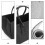 Sac à bûches pliable en feutre noir (1 pièce) 8