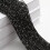Κουρτίνα με χάντρες από ασημένια κλωστή, κουρτίνα διαχωρισμού με φούντα για 6