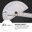 180 Straightedge Rotating Angle Protractor Ruler Stainless Steel Protractor 3