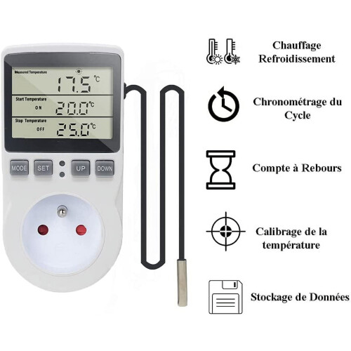 Digital LCD Thermostat Socket for Aquarium Incubator 1