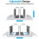 Vertical Laptop Stand Aluminum Folding Laptop Tablet Computer Accessories 2