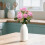 7-Forked Light Pink Artificial Hydrangea Bouquet with Eucalyptus, 37cm Wedding/Home Decor Centerpiece 8