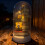 LED-Nachtlicht-Skulptur mit Mini-Büchern, warm 3
