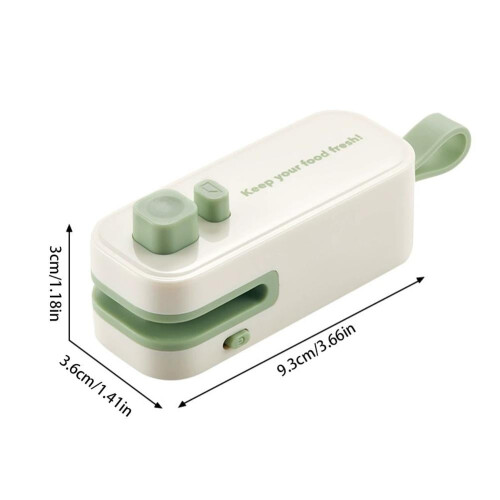 Mini scelleuse de sacs avec cutter et aimant, rechargeable par USB-C 1