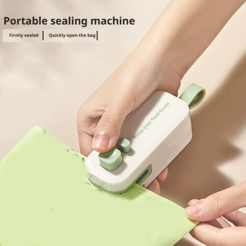 Mini scelleuse de sacs avec cutter et aimant, rechargeable par USB-C 2