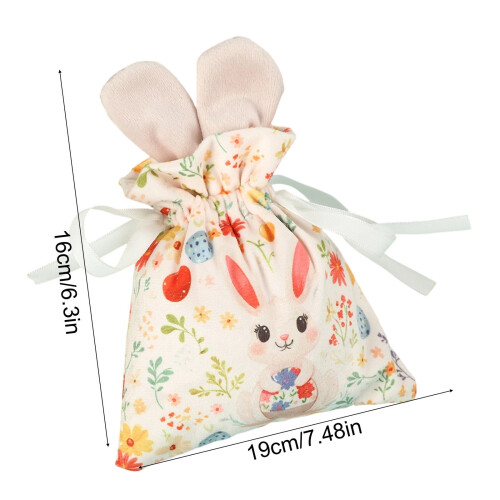 Easter candy bags bunny egg print pink 7.48x6.3 in 2