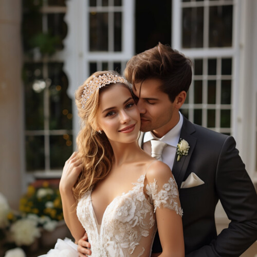 Diadema da sposa, accessorio per capelli da donna 2