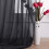 Schwarze, transparente Voile-Vorhänge (2 Stück) 5