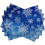 Tischsets mit Schneeflockenmuster in Winterblau, Leinen, 4er-Set 2