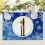 Tischsets mit Schneeflockenmuster in Winterblau, Leinen, 4er-Set 3