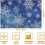 Tischsets mit Schneeflockenmuster in Winterblau, Leinen, 4er-Set 4