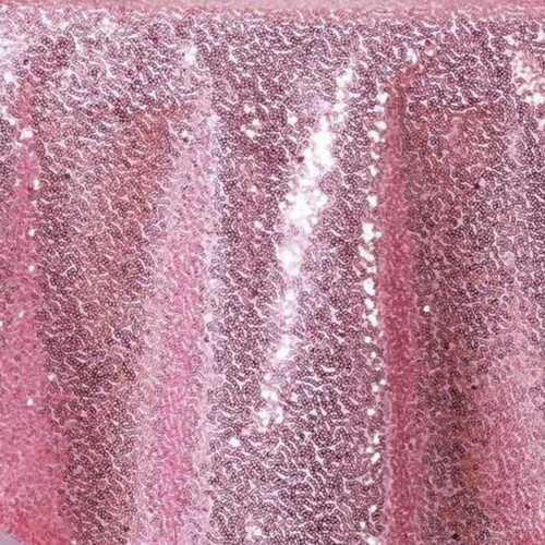 Pink Sequined Table Overlay 72 x 72 in 1