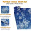 Tischsets mit Schneeflockenmuster in Winterblau, Leinen, 4er-Set 5