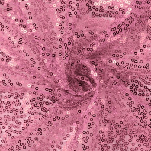 Pink Sequined Table Overlay 72 x 72 in 2