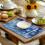 Tischsets mit Schneeflockenmuster in Winterblau, Leinen, 4er-Set 6