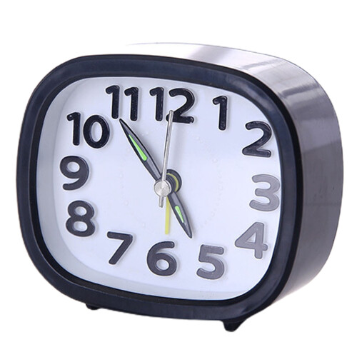 Table Clock Low Noise Multi-functional Round Small Bedside Analog Alarm Clock for Daily Use 1