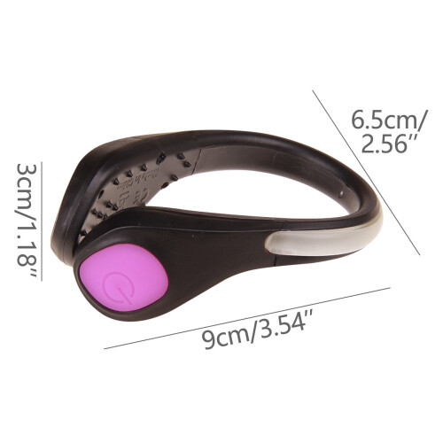 LED Shoe Clip Light Pink Plastic for Night Running and 1