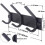 6-Hook Wall-Mounted Coat Rack in Black Metal 3