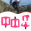 Pedals Lightweight Replace Parts with Reflectors Flat Pedals Pink 7