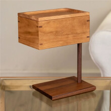Solid Wood Desktop Vertical Paper Storage Box Light Retro Tissue Box Living Room Universal Beautiful and Practical