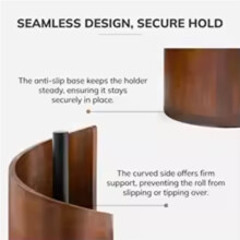 Wooden Paper Towel Holder,Modern Kitchen Countertop Organizer for Bathroom and Kitchen,Tissue Dispenser Stand