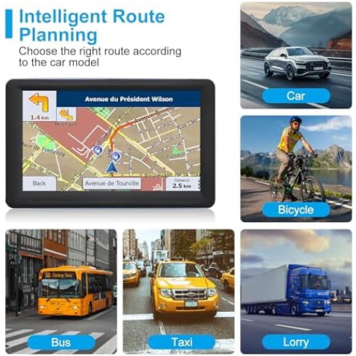 Navegador GPS de 7 polegadas para carro, caminhão e veículo recreativo com 2026 mapas. 1