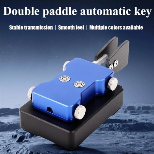 New Double-Paddle Automatic CW Key 3.5mm Shortwave Radio Morse Code Key Telegraph Training Key B 1