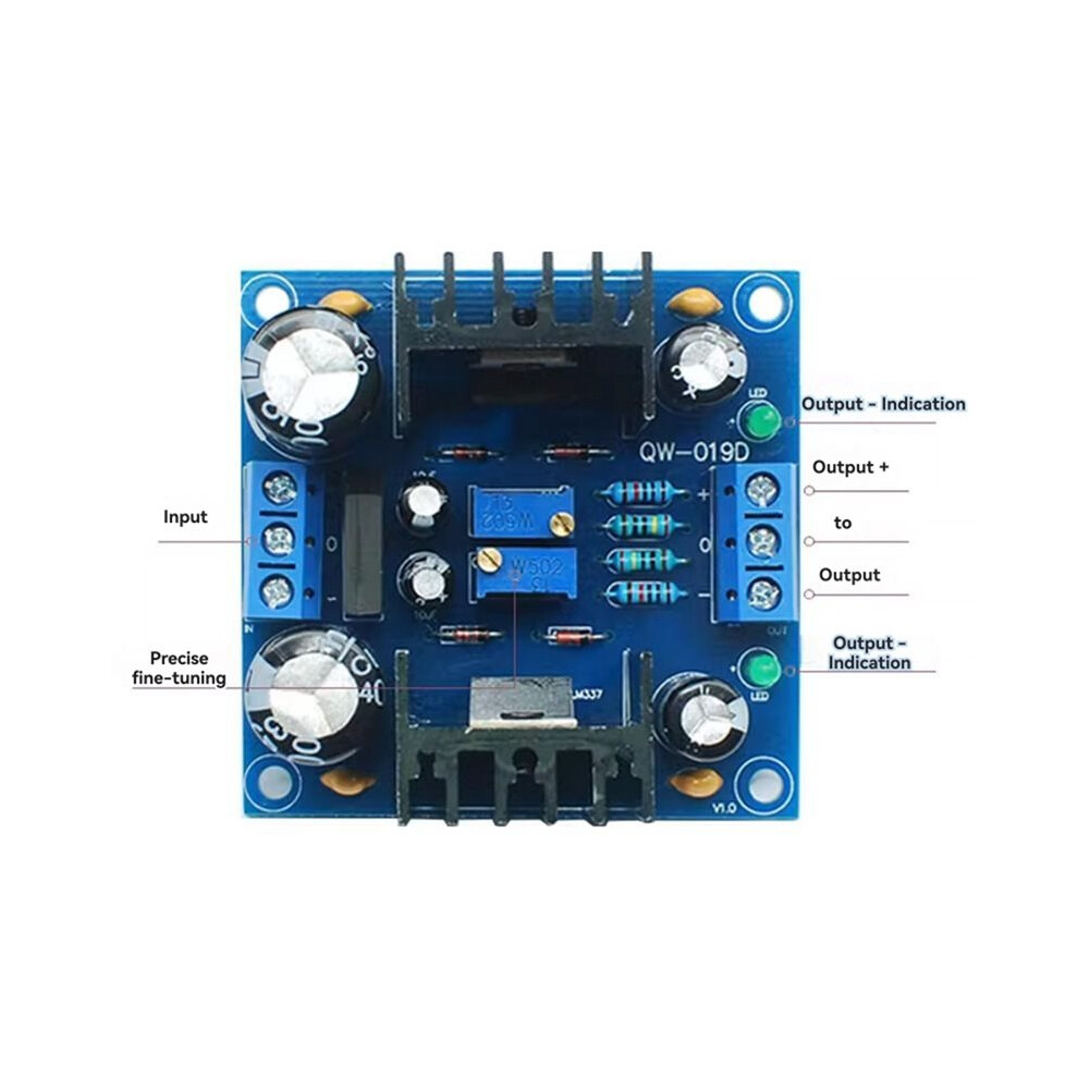 LM317 LM337 Positive and Negative Dual Power Adjustable Filter Voltage ...