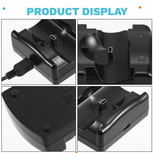 Vertical Charger Station Professional Game Controller Charging Station Accessories for PS3 /PS3 Move Wireless Controller 1