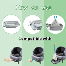 80 Count Litter Bags Compatible for NeakasaM1 and Pet Pivot Autoscooper 11 Open-Top Self-Cleaning Cat Litter Box